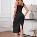 Strapless Shapewear Slip for Women Under Dress Full Slip Skirt (Black, L)