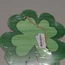 St Patricks Day Door Decorations, Shamrock Wooden Sign for Saint Patrick's Day Decor, Shamrock Hanging Decoration for Front Door and Wall (Green)