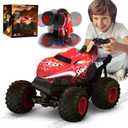 Gohero Remote Control Monster Truck Toys, 1:20 Scale RC Shark Monster Trucks with Light & Music, 2.4Ghz Remote Control Car Boys 4-7 & 8-12, Remote Control Truck with 360 Spin Walk Upright & Drift