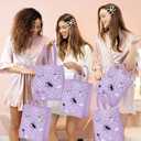 20Pcs Purple Music Party Gift Bags Non-woven Goodie Bag Reusable with Handle for Music Fans Gathering Purple Themed Birthday Decoration Supplies