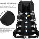 Esup 50L Hiking Backpack Men Camping Backpack with rain cover 45l+5l Lightweight Backpacking Backpack Travel Backpack