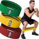 Fabric Resistance Bands for Working Out, 3-Pack for Legs and Glutes