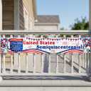 2 x 250th Anniversary Banner Flag 1776-2026, Patriotic 250th Anniversary USA Banner for July 4th Decorations, White Red Blue American Anniversary Flag, Outdoor Indoor Decor for Yard Garden Porch Fence