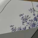 Pinkunn Blue Floral Wedding Seating Chart Board with Easel Display Stand 15.8 x 23.6 Inch Wooden Rustic Chinoiserie Seating Chart Please Find Your Seat Sign for Baby & Bride Shower Wedding Sign Decor