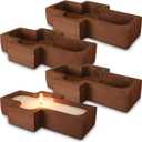 FoldTier 4 Pcs Wooden Dough Bowl Wood Decorative Rustic Wooden Bowls Table Centerpiece for Living Room Home Dining Room Kitchen Easter Decoration(Brown,10" X 6" X 2",Cross)