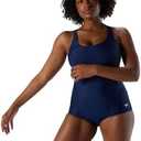 speedo Women's Swimsuit One Piece PowerFlex Princess Seam Ultraback Conservative Cut (Size 4)