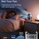 DIGIX Portable Desk Fan for Bedroom, Rechargeable Small Table Fan with 100 Speeds, 90° Rotation, Turbo Airflow, LED Display, Quiet Personal USB Cooling Fan for Office Home Travel Camping, Black