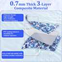 6 Pack 0.7mm Thicker Pool Cover Water Bags Winter Water Tubes 8 ft PVC Pool Cover Weights Printed Pattern Heavy Duty 3 Layer Composite Material for Inground Swimming Winter Winterizing