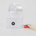 Elastic Cord for Bracelets, 0.8 mm Flat Stretchy Bracelet String, 110 Yards Elastic String for Jewelry Making with Organizing Case and Scissors (White)