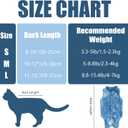 Cat Recovery Suit for Male and Female Surgical Post Surgery Soft Cone Onesie Tie Dye Cats Shirt Clothes Neuter Licking Protective Diapers Outfit Cover Kitten Spay Collar Alternative(Navy Blue, L)