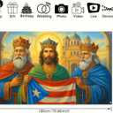 BlissYard Three Kings Day Backdrop 71 x 43 Inches Puerto Rico Banner Da de Los Reyes Wall Hanging Religious Epiphany Three Wise Men Tapestry for Home Church Holiday Decor Banner