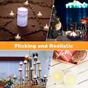 KOABY LED Tea Lights - 24 Pack Flickering Flameless Lights, Warm White, Last 200H+, Battery Operated for Decoration