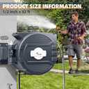 Retractable Garden Hose Reel 1/2 in x82 ft, Garden Water Hose Reel with 7- Function Sprayer Nozzle, Any Length Lock/Automatic Slow Return System,180 Swivel Bracket