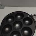 WUWEOT Aebleskiver Pan, Non Stick Appe Grill, 3.15" Appam Maker Griddle, Aluminium Pancake Octopus Ball Half Sphere Pan with 2 Side Handle and Glass Cover Lid