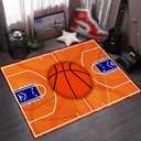 Basketball Court Rug 4'5''x6', Sports Rugs for Boys Bedroom, Basketball Carpet Decor