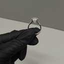 RODIFFY Split Shank Silver 4.5CT Cushion Promise Ring for Women, 7.5,  Silver