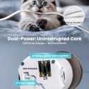 Automatic Cat Feeder for 3 Cats, 6L/25 Cups Smart WiFi Pet Feeder, Strong Anti-Jam System, Dual-Effect Desiccant Cat Food Dispenser, with 10S Voice Recorder for Cats and Small Dog(White)