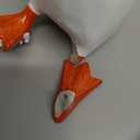 Magnetic Goose Key Holder Cute Resin Goose Statue with Mini Bow Tie Writable Interchangeable Signs Chalk for New Apartment Housewarming Gifts Office Table Desk Home Decor(Classic)