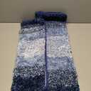 OLANLY Bathroom Rug Set 2 Piece, Soft Absorbent Microfiber Bath Rug Set, Non-Slip, Machine Wash Dry, Plush Shaggy Bath Mats for Bathroom (30"x20"+24"x16", Navy)