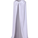 Long Hooded Cloak Velvet Cape Witch Costume Halloween Costumes for Women Men