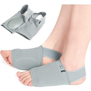 Upgrade Metatarsal Compression Arch Support Sleeves with Gel Pad Inside - Arch Support Brace for Flat Foot & Plantar Fasciitis Pain Relief - Women & Men - 1 Pair (Gray)