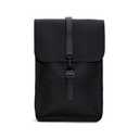 RAINS Backpack Mini, Black Waterproof Laptop Bag for Women and Men, Small