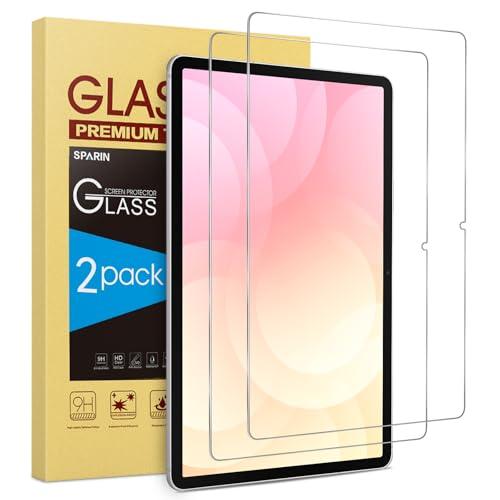 SPARIN 2 Pack Screen Protector for Samsung Galaxy Tab S11/ S10 Lite/ S10 FE/ S9 FE/ S9, (11"& 10.9") Tempered Glass Compatible with S Pen, Case Friendly, Anti-Scratches
