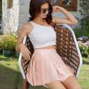 DRESSTELLS Women's Pleated Mini Skirts 2025 for Summer Casual Skater Skirt Outfit (Medium)