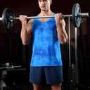 KPSUN Mens Quick Dry Sports Tank Tops Athletic Gym Bodybuilding Fitness Sleeveless Shirts for Beach Running Workout(CamoOcean 3XL)