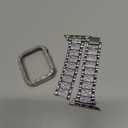 Dsytom Bling Stylish Watch Band Compatible With Fitbit Versa 4, Sense 2, Versa 3, Sense - Cute Strap With Rhinestone Protective Case Cover for Women