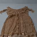 BABEYOND Womens 1920s Flapper Dress Vintage Long Fringe Dress Roaring 20s Sequins Beaded Dress (XX-Large, Rosegold)