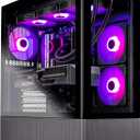 Skytech Gaming Azure Gaming PC Desktop  AMD Ryzen 7 7700X 4.5 GHz, NVIDIA RTX 4070, 1TB NVME SSD, 32GB DDR5 RAM RGB, 650W Gold PSU, 360mm AIO, 11AC Wi-Fi, Windows 11 Home 64-bit,Black
