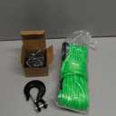 Synthetic Winch Rope, 1/4'' x 50ft 10,000LBS Synthetic Winch Line 1/4 Winch Cable Replacement Synthetic Rope with Forged Winch Hook and Rubber Stopper for 4WD Off Road Vehicle ATV UTV (Green)