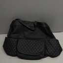 Car Handbag Holder Between Seats, PU Leather Multi-Pocket Large Capacity Purse Holder, Auto Net Bag Barrier of Backseat Pet Kids, Car Seat Organizers and Storage for Cargo Tissue Cup（Black）