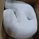 Ear Piercing Pillow - Side Sleeper Body Pillow with Ear Hole for Pain Relief, J-Shaped Ergonomic Support, 20x26 Inches (White)