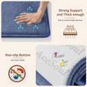 Baby Play Mat Floor,Tummy Time Area Rug 59x59 Playpen Muscle Mat Navy Blue
