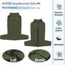 AOFITEE Extra Large Dog Recovery Sleeve, Dog Recovery Suit for Hind Legs, Anti Licking Rear Leg Sleeve for Female Male Dogs, Wound Cover for Rear Leg and Abdomen, Dogs Cone Alternative
