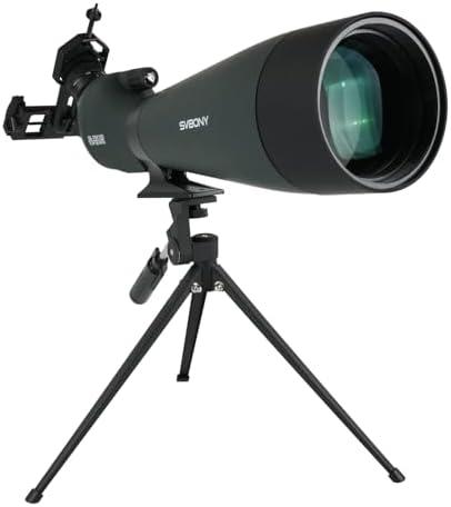 SVBONY SV28 Spotting Scopes with Tripod, Angled 25-75x70mm Spotter Scope with Phone Adapter, Waterproof Fogproof Spotting Scope for Bird Watching, Target Shooting, Wildlife Viewing
