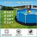 18 FT Pool Liner Pad for Above Ground Pool, 300 G/M Thicker Heavy Duty Round Pool Liner Pad, Puncture Protection Under Pool Padding, Extend Liner Life Durable Eco-Friendly Fabric, Black