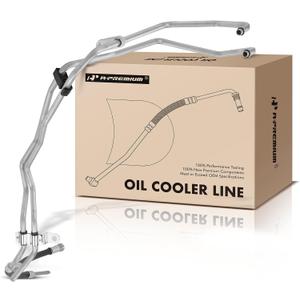 A-Premium Inlet and Outlet Automatic Transmission Oil Cooler Line Hose Assembly Compatible with Cadillac CTS 2005-2007 2.8L, CTS 2004-2007 3.6L, Replace# 89022476