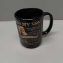 Shqiueos Valentines Day Gifts for Son from Mom-to My Son Lion Mug, Son Birthday Gifts from Mom, I Love You Son, Inspirational Father's Day Christmas Gift for Kids Men Son Adult (15oz)