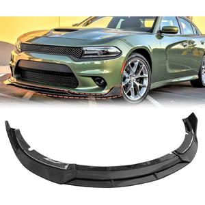 Front Bumper Lip Spoiler for Dodge Charger RT GT SRT Gloss Black Front Bumper Spoiler Body Kit Splitter 2015-2023
