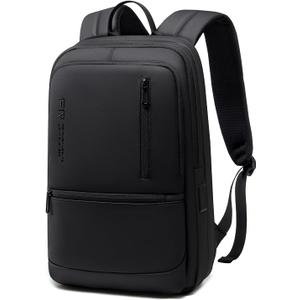 Work Backpack for Men, Expandable Backpack with USB C Charging Port, Water Resistant 15.6 Inch Laptop Backpack, Black