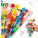 CZWZ 20Pcs Multicolor Pens in One 4-in-1 Cute Pens Bulk for Kids, Ballpoint Pen for Birthdays and Children's Parties, Fun Gifts Assorted Ink Kawaii Pen(Style 1)