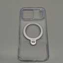 CASEKOO Clear for iPhone 17 Pro Max Case with 360 Spin Magnetic Stand[Fit for MagSafe][17FT Military Protection][Long-Lasting Clarity] Slim Polished Frame Titanium Alloy Sturdy Stand 6.9", Clear