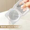 40PCS Double Condiment Container with LidDouble Compartment Plastic Snack Containers for Sauce Snack (Transparent, TLH-40)