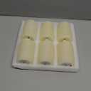 Lezonic Flameless Votive Candles Battery Operated with Remote and Timer, Pack of 6 (D:2" X H:3") LED Ivory White Long Lasting Flickering Wax Candles with Realistic 3D Flame