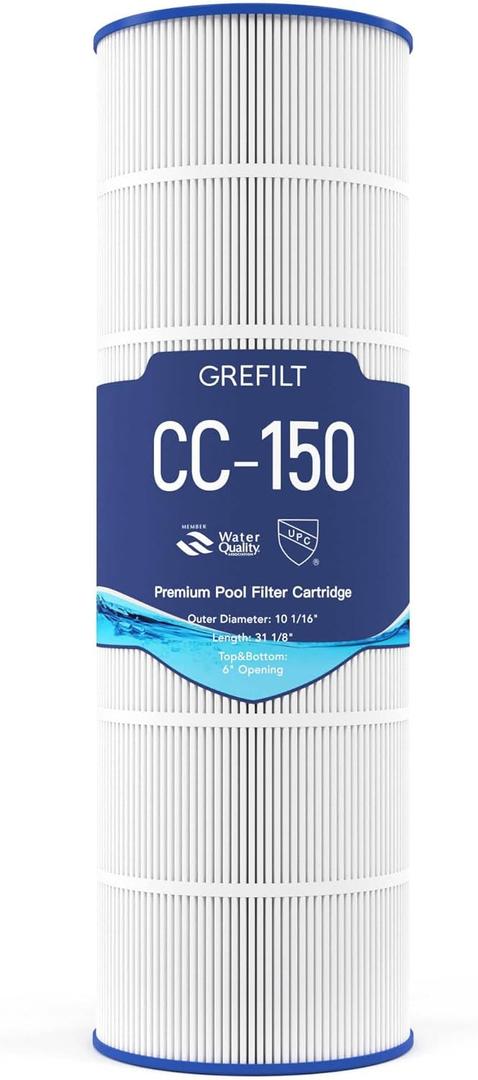 CC150 Pool Filter Cartridge, Compatible with Pentair Clean & Clear 150, Replaces Pleatco PAP150, Unicel C-9415, Pentair R173216, 150 sq. ft