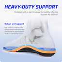 VALSOLE 250+ lbs Plantar Fasciitis High Arch Support Insole for Men Women,Heavy Duty Support Pain Relief Orthotics Insert,Relieve Flat Feet,High Arch,Foot Pain,Standing All Day Boot Work Shoe Insole