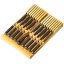 SpaceAid Bamboo Knife Drawer Organizer Insert, Kitchen Steak Knives Holder Organizers Block for Drawer Storage Organization (16 Knife Slots and 1 Sharpener Slot)